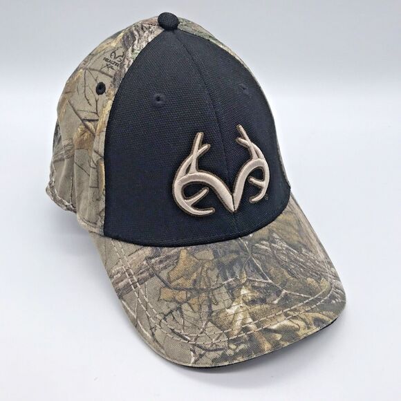 Realtree Camo Baseball Hat Stretch L/XL Trucker Hunting Fishing Dad Outdoor Cap - Picture 2 of 9